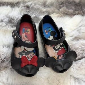 Mini Melissa Kids' Black and Red Disney Shoes